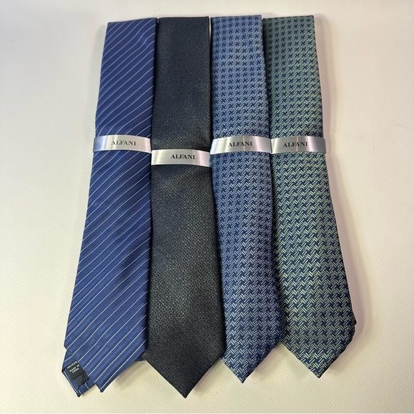 **4 Pack NEW Men’s Alfani Men's Tie Collection - Picture 1 of 2